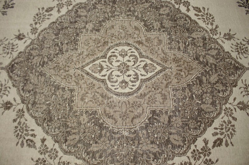 Antique Distressed Oriental Rug Classic Floral Design Vintage Carpet 10X13 ft gallery