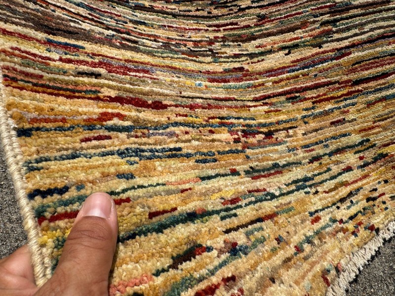 3x5 VINTAGE ORIENTAL RUG WOOL HAND-KNOTTED HANDMADE geometric tribal gabbeh fine gallery