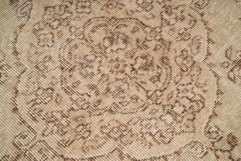 3x10 Turkish Runner Rug Handmade Oushak Vintage Neutral Wool Runner Carpet 516 gallery