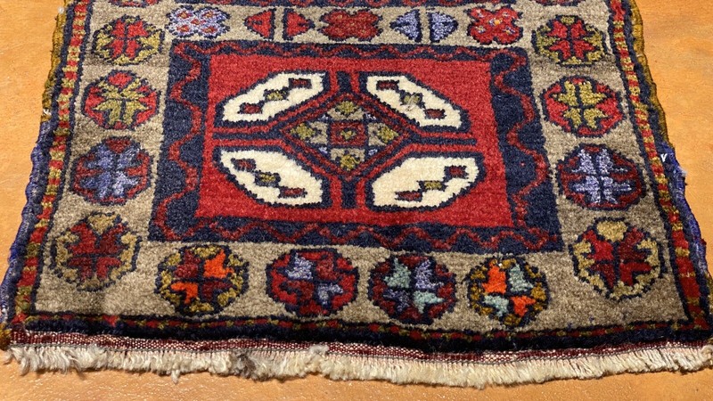 Antique 1900-1930s Kurdish Tribal Rug 1’9" X 3’6” gallery