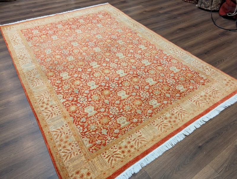 Pak Per'sian Rug 6x9, Red Allover Floral Pattern, Fine 290 KPSI gallery