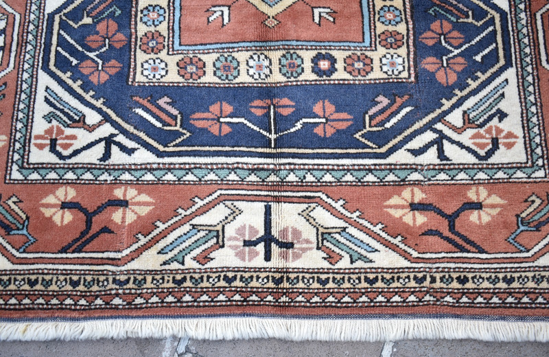 Vintage Turkish Rug 57'' x 81'' Hand-knotted Milas Rug Decorative Milas Wool Rug gallery