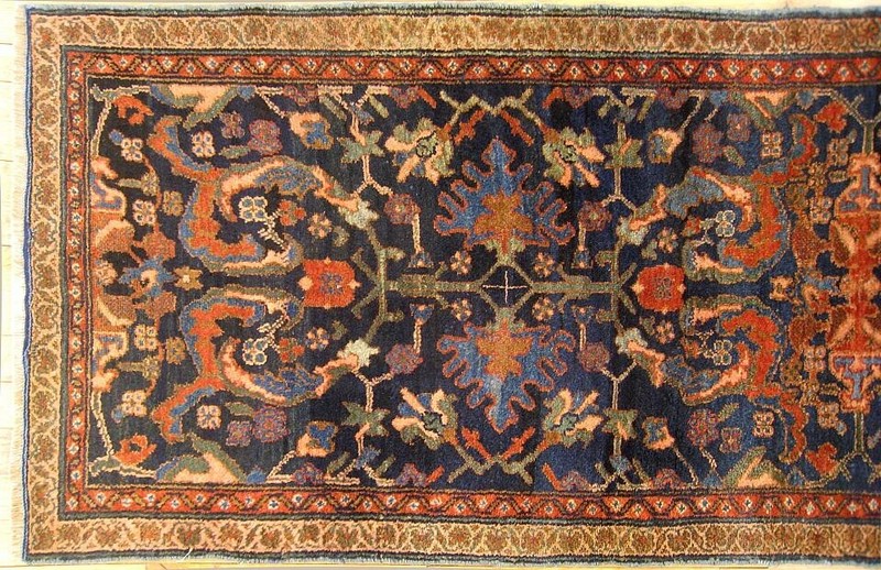 4'7" x 2'5" beautiful antique hand-made Bibikabad Pers'ian rug gallery