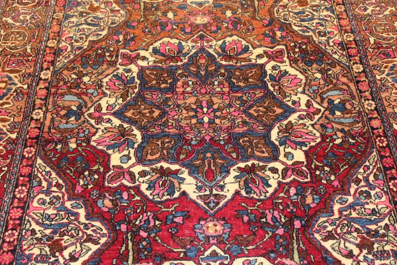 Antique Lilihan Rug, Circa 1920's Handmade hand knotted Authentic Rug Medallion gallery