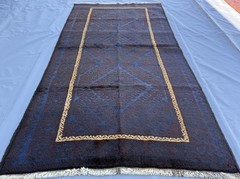 Dark Hand Knotted Afghan Baluchi Rug 4×7 Antique Persian Style Oriental Carpet