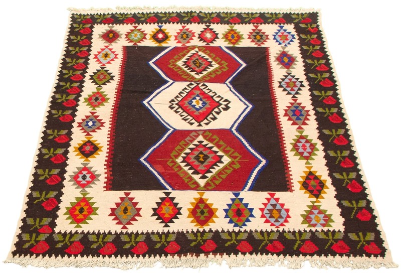 Vintage 4'7" x 6'11" Traditional Wool Hand Woven Oriental Area Rug gallery