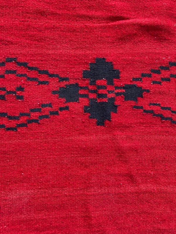 Vintage Traditional Handmade Greece Geometric Wool Kilim Floor Rug 189x177 cm gallery