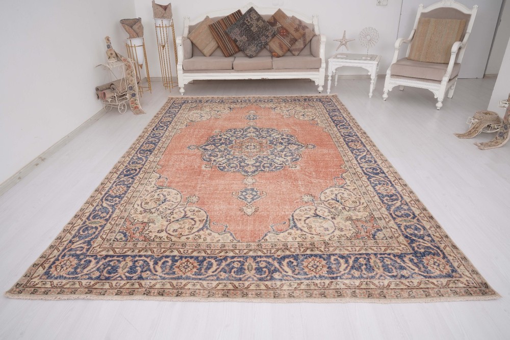 7x11 Turkish Muted Large Oushak Vintage Oversize Carpet Traditional Area Rug 410