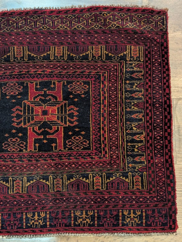 Small Square Balouch Rug, Handmade, Tribal, Wool gallery