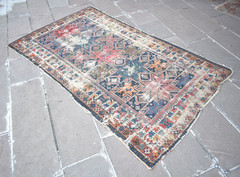 Fabulous Antique Caucasian Rug 48” x 88” Collector’s Item Fragment Worn Rug