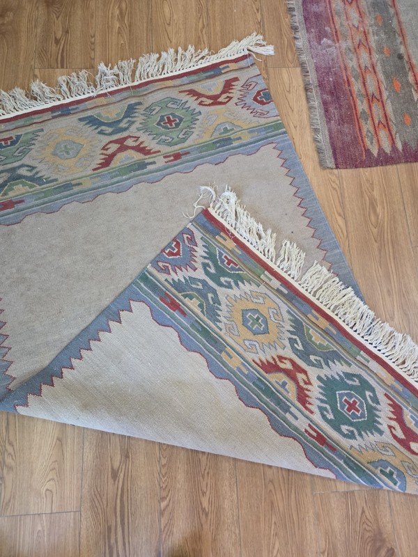 Vintage Handwoven Turkish Kilim Rug - 3x5 Accent Area Rug gallery