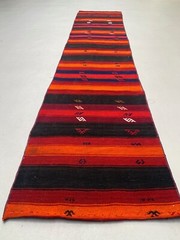 Old Turkish narrow Kilim Runner 285×63 cm shabby chic, vintage kelim