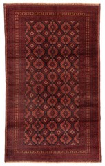 Vintage Hand-Knotted Area Rug 3’10” x 6’3″ Traditional Oriental Wool Carpet