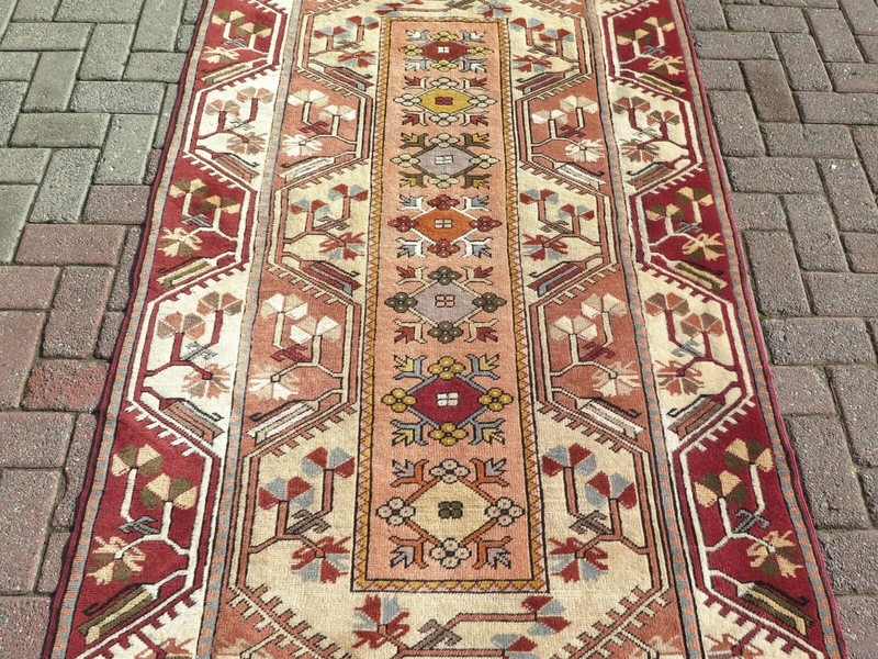Oriental Wool Carpet, Area Rugs, Milas Boho Rug, Handmade Carpet Teppich 46"x79" gallery