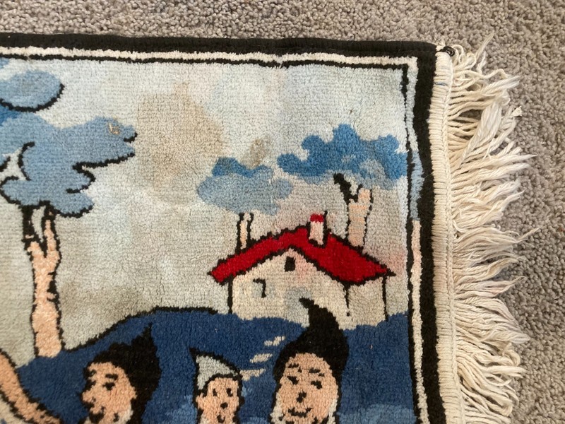 Vintage Snow White Seven Dwarves Fairy Tale Tapestry Rug Runner Brothers Grimm gallery