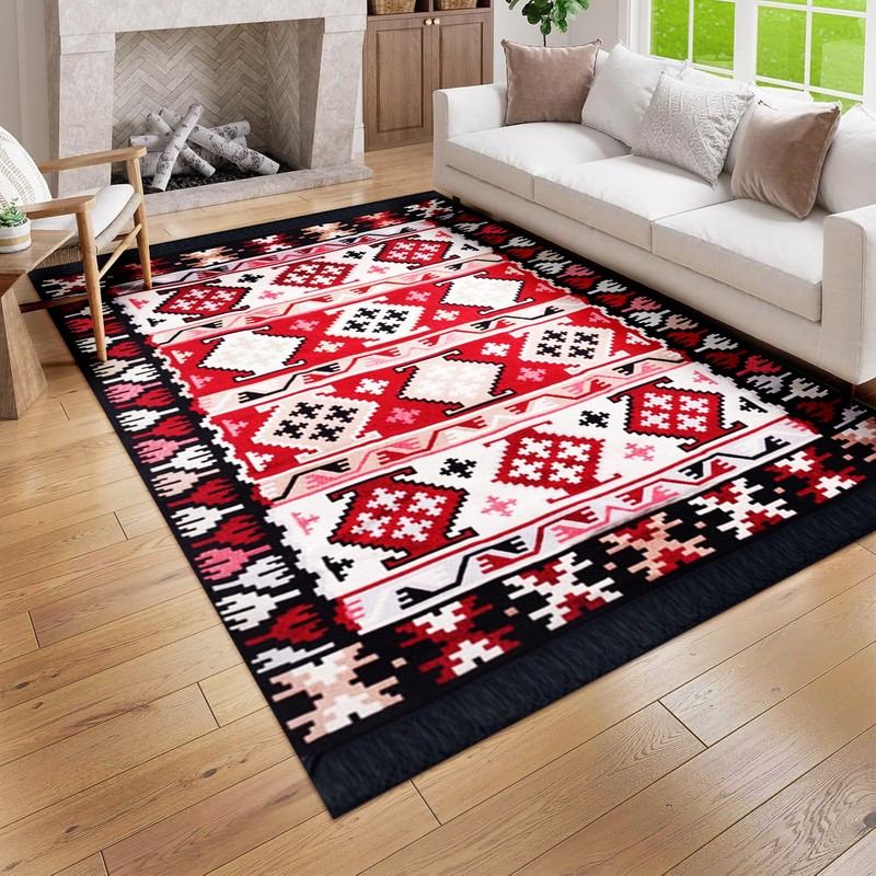 BiggHome Rug - 80*150 cm, Machine Washable, Durable, Modern Pattern for Living R gallery