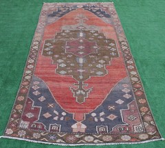 Turkish Rug 51”x110” Vintage Light Muted Color Rug Oushak Carpet 132x287cm 4×9