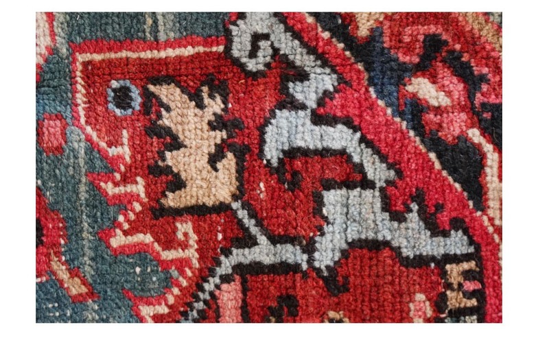 An Antique Decorative 8' x 11' Genuine HerizArea Rug Circa 1920 $2,999,99 gallery