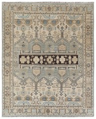 8×10 ft Ivory – Multicolor Handmade Traditional Area Rug, Oriental Floor Carpet