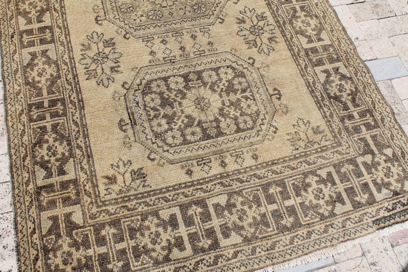 Turkish Rug 55''x148'' Vintage Oushak Mutedcolor Runner Corridor Carpet Hallway gallery