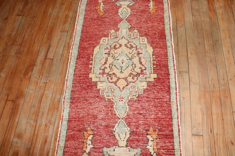 Vintage Turkish Oushak Ushak Rug Runner Size 2'3''x8'11'' gallery