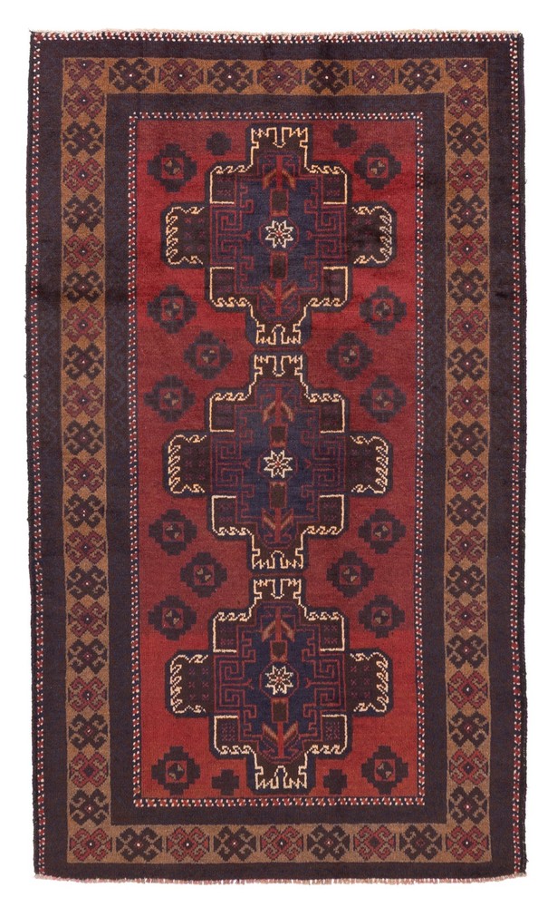 Vintage Hand-Knotted Area Rug 3'5" x 5'10" Traditional Oriental Wool Carpet