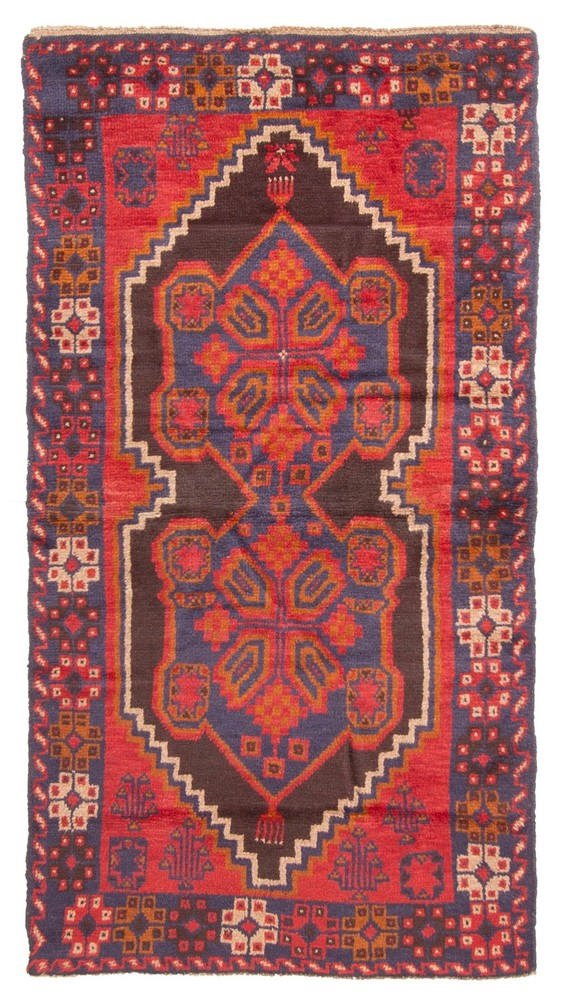 Vintage 3'6" x 6'4" Traditional Hand Knotted Vegetable Dye Wool Area Rug