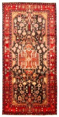 Vintage 5’3″ x 11’0″ Traditional Hand Knotted Vegetable Dye Wool Area Rug