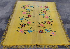 Vintage Handmade Turkish Floral Traditional Wool Kilim Rug Carpet 186×104 cm