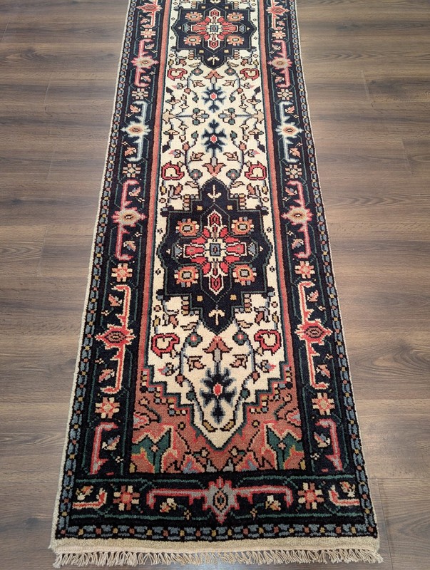 Indo Per'sian Heriz Serapi Runner 2.7 x 16, Vintage Wool Runner gallery