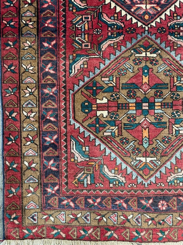 VINTAGE HERIZ RUNNER HAND MADE HALLWAY PERSIAN WOOL RUG CARPET 10'5" x 3'7" gallery