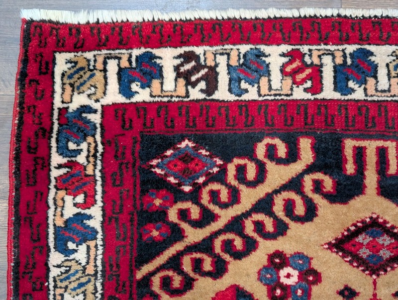 Per'sian Sarab Runner Rug 3.4 x 13.8, Geometric Medallions, Tribal gallery