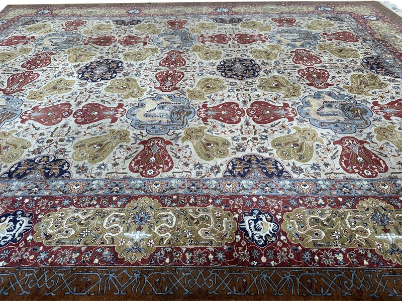 9X12 Rare Vintage Vase Dragon Rug Exceptional Hand Knotted 282cm x 373cm gallery