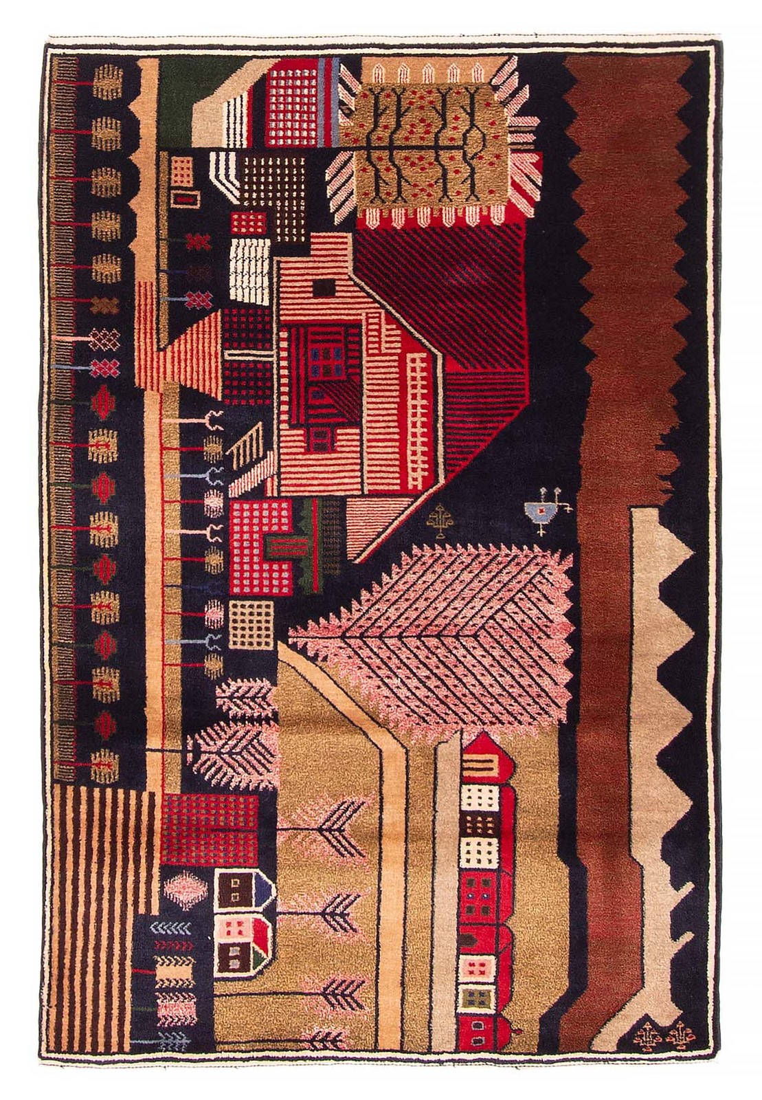 Vintage Traditional Hand-Knotted Area Rug 3'1" x 4'6" Oriental Wool Carpet gallery