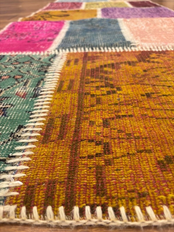 Multicolor Patchwork Rug, 2.6x9.8 ft Runner Rug, Hallway Decor, Long Area Rug gallery