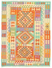 Vintage Hand Woven Area Rug 4’11” x 6’3″ Traditional Wool Oriental Carpet