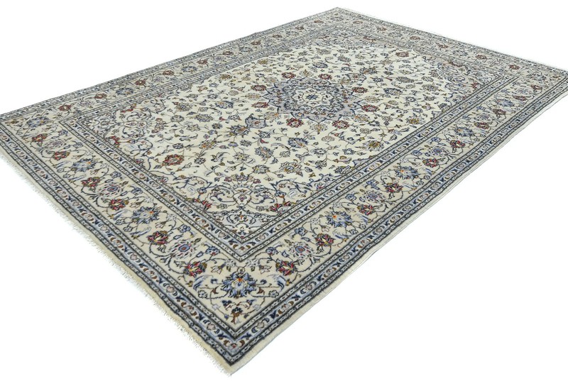 Handmade Vintage Cream Oriental Rug 6'5X9'4 ft Floral Classic Home Decor Carpet gallery