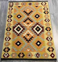 Vintage Kilim Traditional Hand Made Oriental Wool Kilim 5ftx3.2ft 141cmx97cm