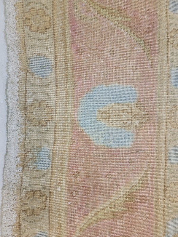 Antique Oriental Hand-Knotted Wool Area Rug Distressed Beige/Blue 9'9" x 12'7" gallery