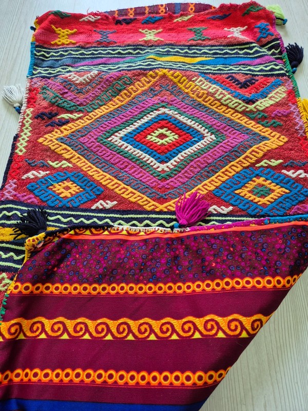 Vintage Turkish Handwoven Kilim Pillow Cover 19x36'' Anatolian Tribal Rug Pillow gallery