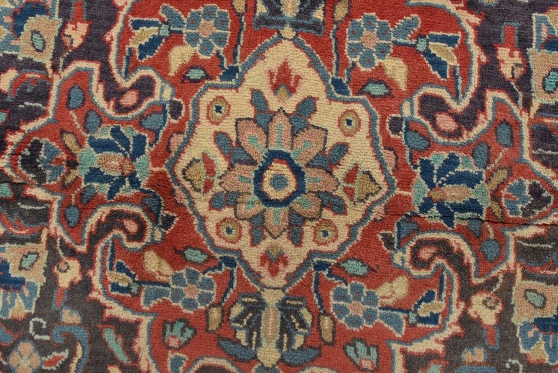 Vintage Oriental Runner 3’7” x 9’11” Blue Wool Traditional Hand-Knotted Rug gallery