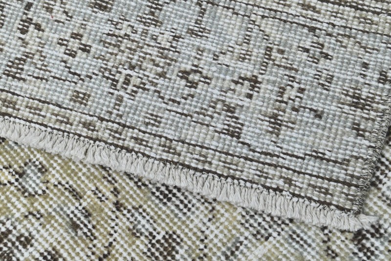 Vintage Turkish Runner Rug 2x10ft Wool Anatolian Handmade Hallway Oushak BEIGE gallery