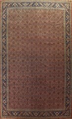 Pre-1900 Palace Size Antique Rug 15×21 Vegetable Dye Hand-knotted Wool Carpet