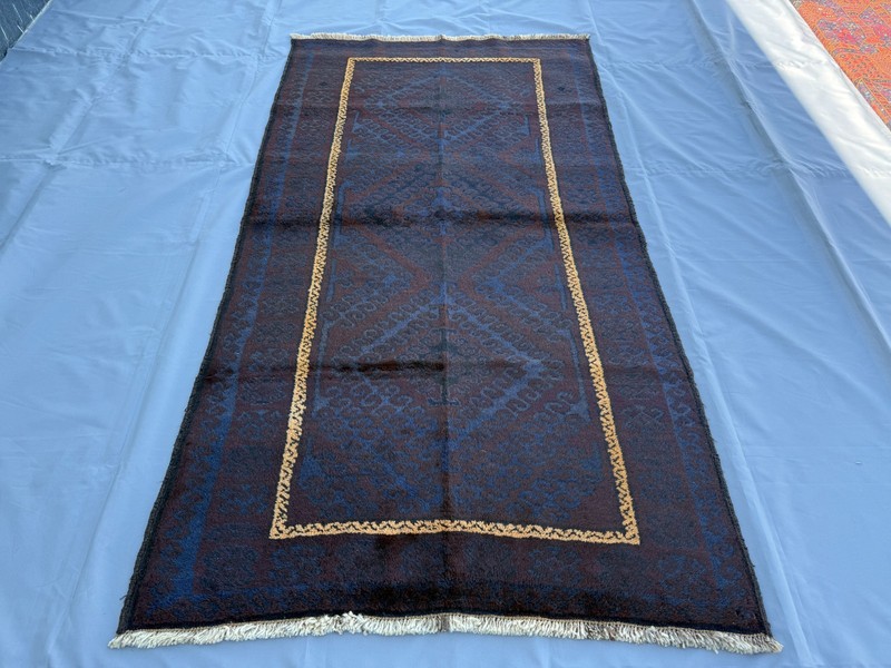 Dark Hand Knotted Afghan Baluchi Rug 4x7 Antique Persian Style Oriental Carpet gallery