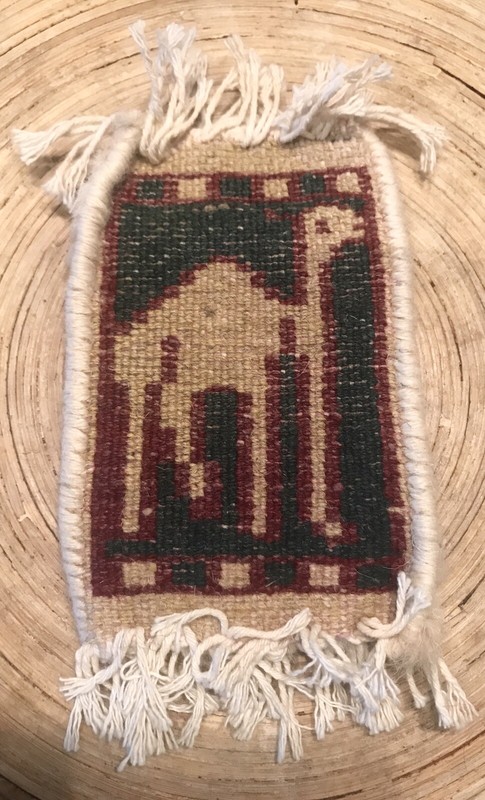 Rug Illustrating a Camel 6” X 4” Crafted in the Kingdom of Saudi of Arabia 2000 gallery