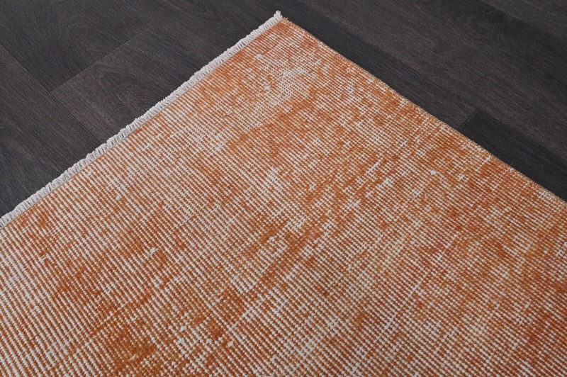 Oushak Turkish Vintage Rug 5x8 Kilim Rug Anatolian Handmade Boho Decor ORANGE gallery