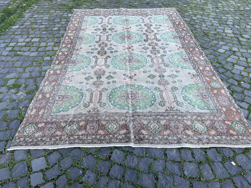 Bohemian Large Rug, Turkish Vintage Rug, Handmade Wool Rug, 6,5 x 10, ft gallery