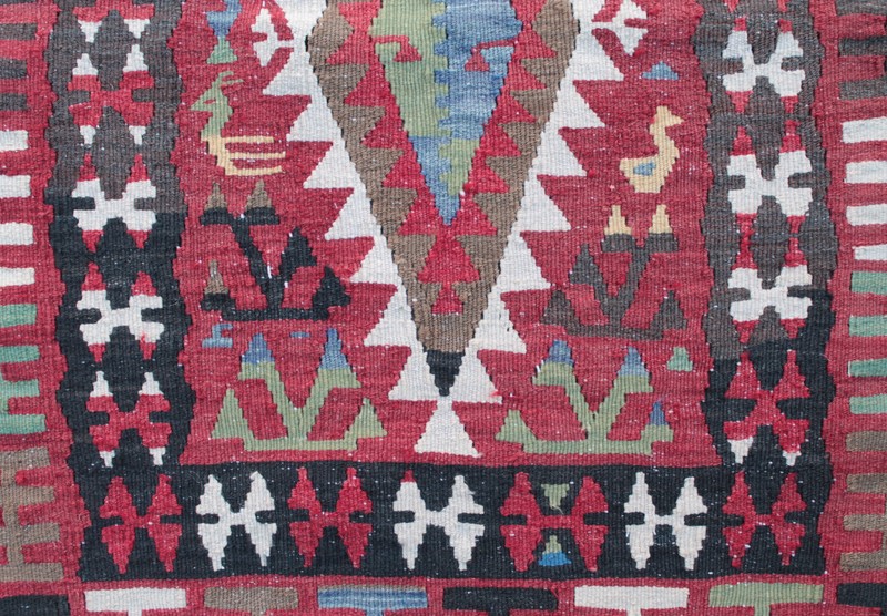 Turkish Kilim Rug 33''x47'' Hand Woven Kirsehir Kilim 85x121cm gallery
