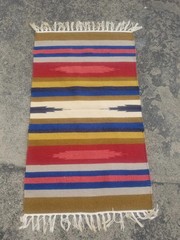 Fine Vintage Traditional Hand Made Oriental Wool Multicolor Kilim 92x52cm