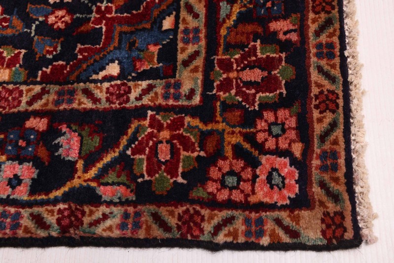 3'7" x 10'4" Vintage Hand-knotted Runner Rug Traditional Oriental Wool Carpet gallery